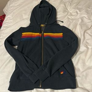 Aviator Nation 5 stripe hoodie-charcoal. Barely worn, size small women’s.